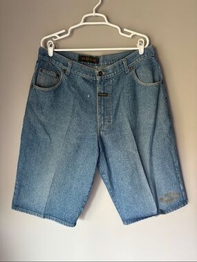 VINTAGE BOSS By IG Men’s Denim Baggy Wide Leg Shorts